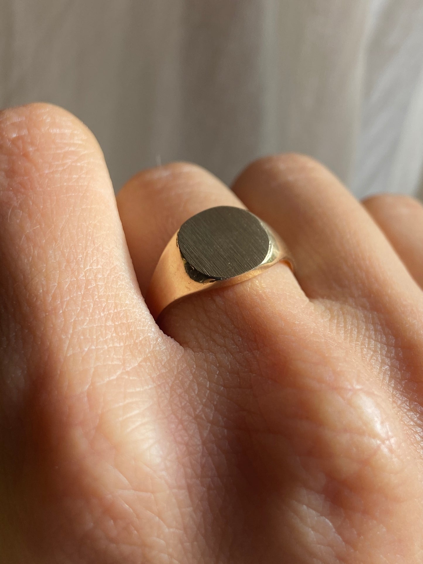 VINTAGE 14K GOLD SIGNET RING, SIZE 6