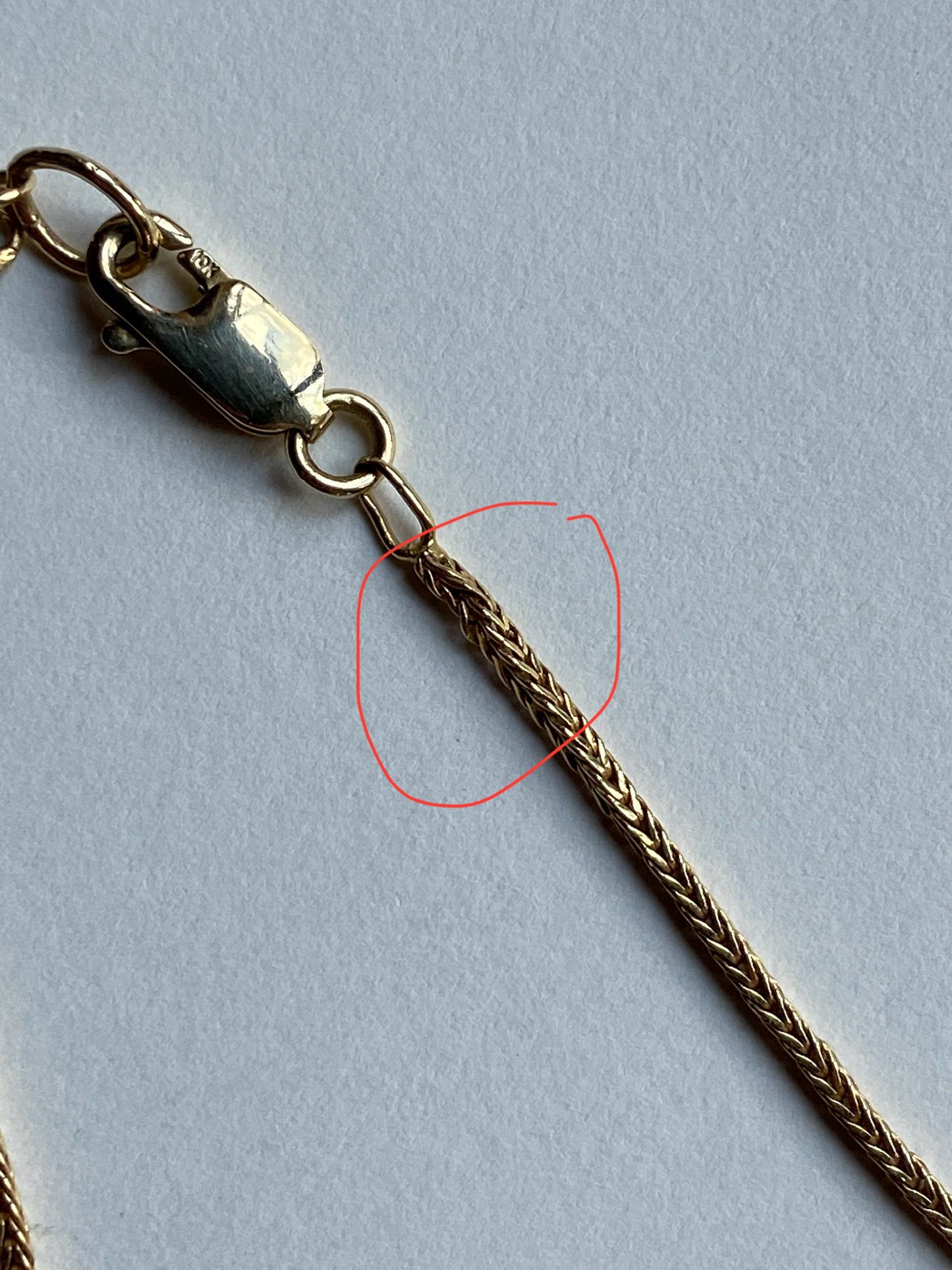 Vintage 14K Solid Yellow Gold Foxtail Chain Necklace