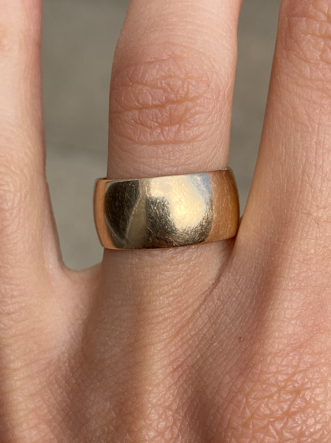 VINTAGE 14K GOLD CIGAR BAND, SIZE 4.75