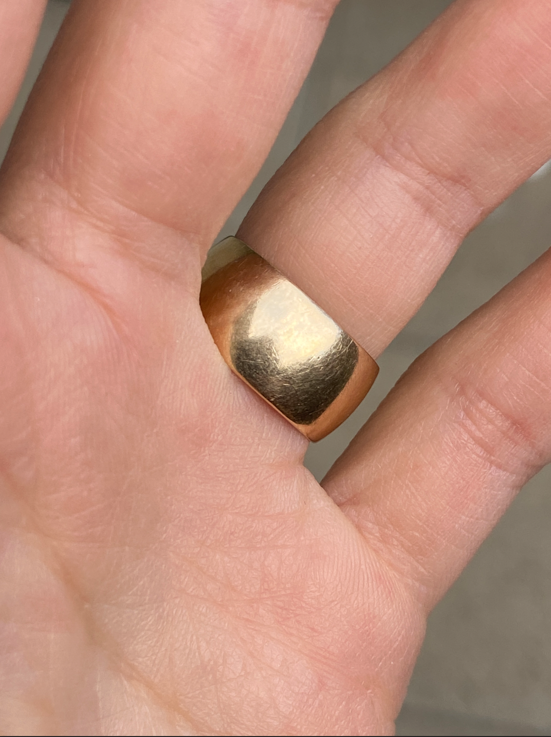 VINTAGE 14K GOLD CIGAR BAND, SIZE 4.75