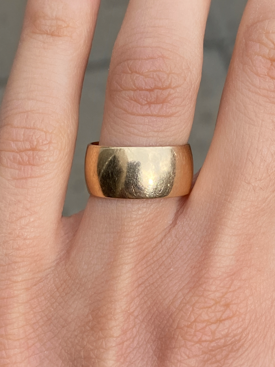 VINTAGE 14K GOLD CIGAR BAND, SIZE 4.75