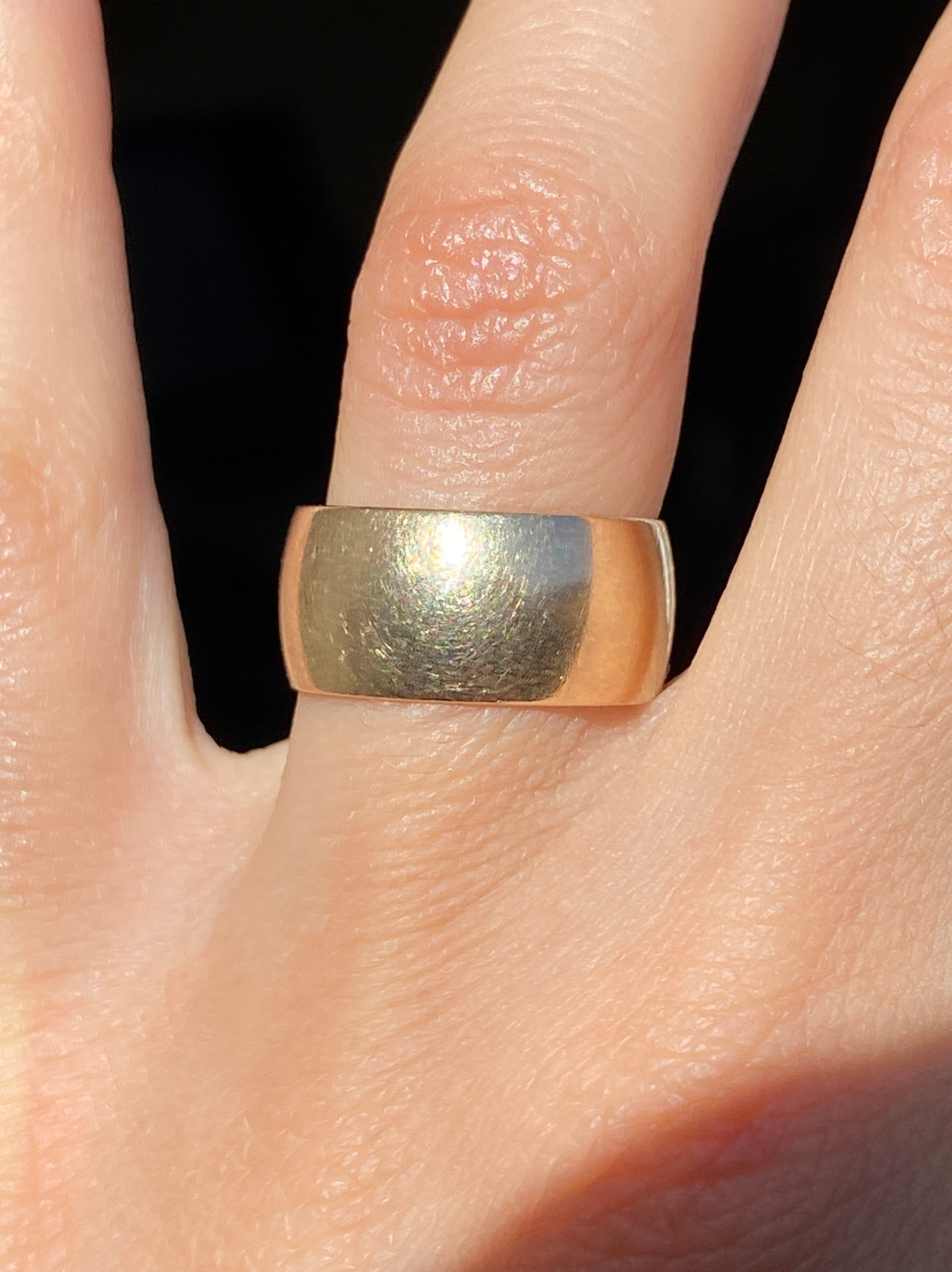 VINTAGE 14K GOLD CIGAR BAND, SIZE 4.75