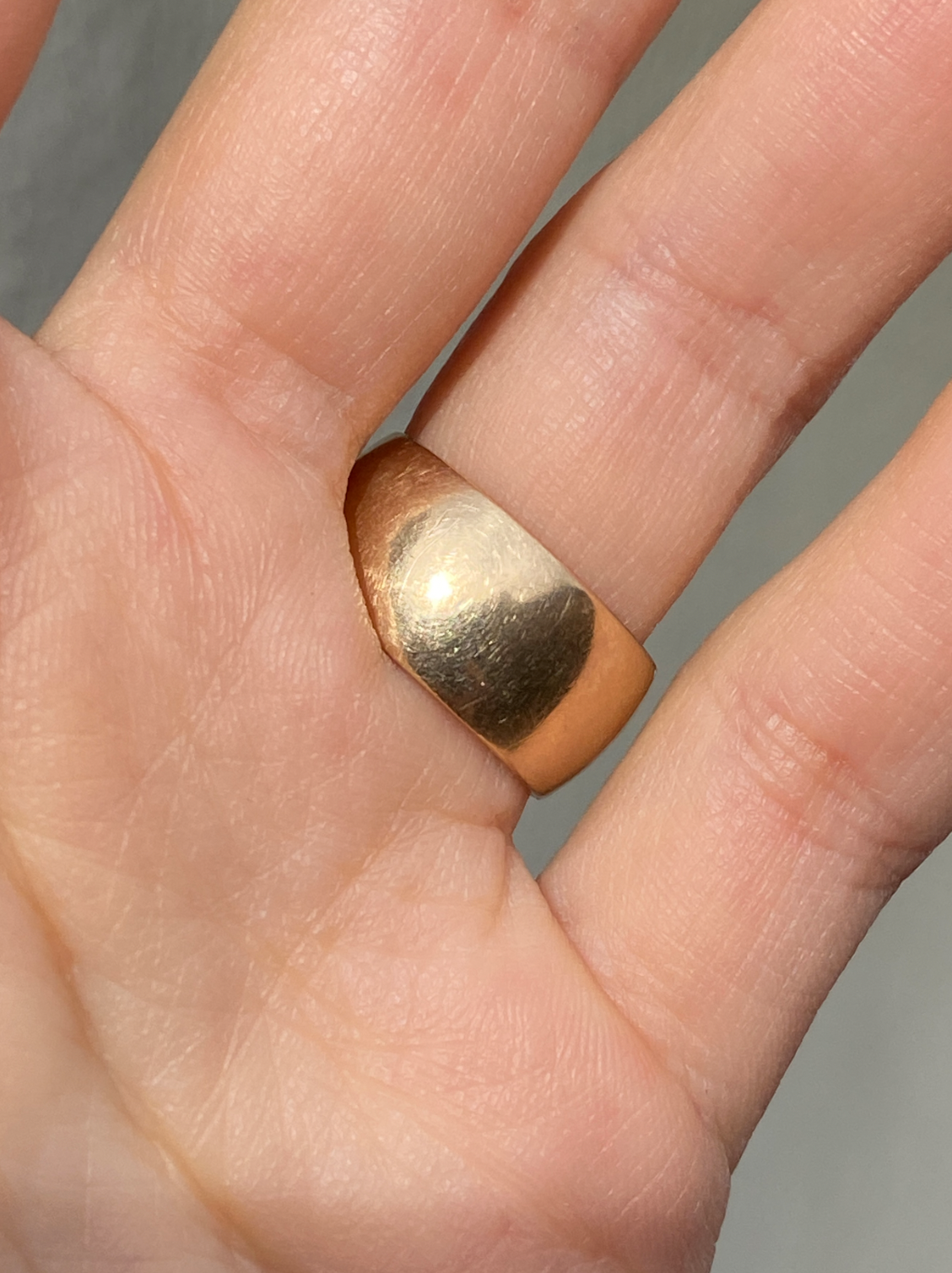 VINTAGE 14K GOLD CIGAR BAND, SIZE 4.75