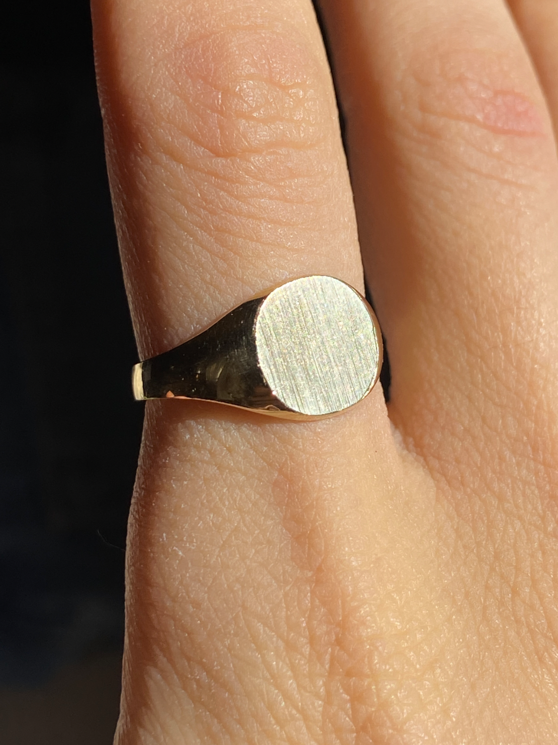 VINTAGE 14K GOLD SIGNET RING, SIZE 6