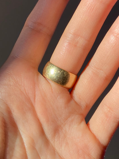 VINTAGE 14K GOLD CIGAR BAND, SIZE 5.5