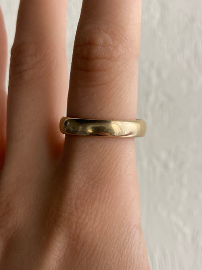 VINTAGE 1940s 14K GOLD BAND, SIZE 10.5