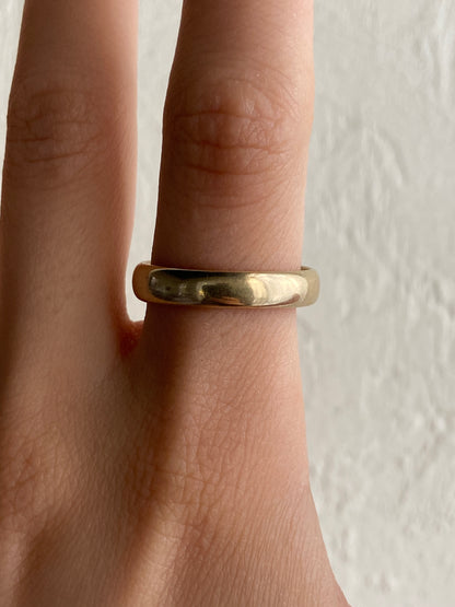 VINTAGE 1940s 14K GOLD BAND, SIZE 10.5