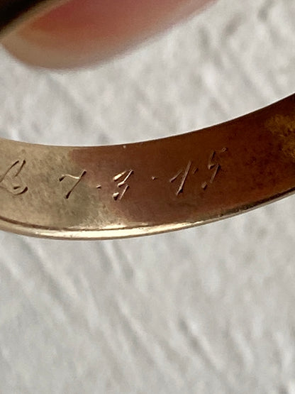 VINTAGE 1940s 14K GOLD BAND, SIZE 10.5