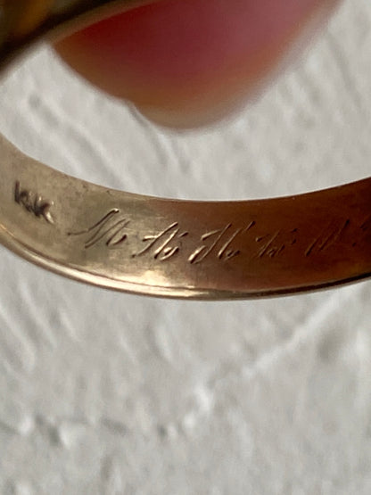VINTAGE 1940s 14K GOLD BAND, SIZE 10.5