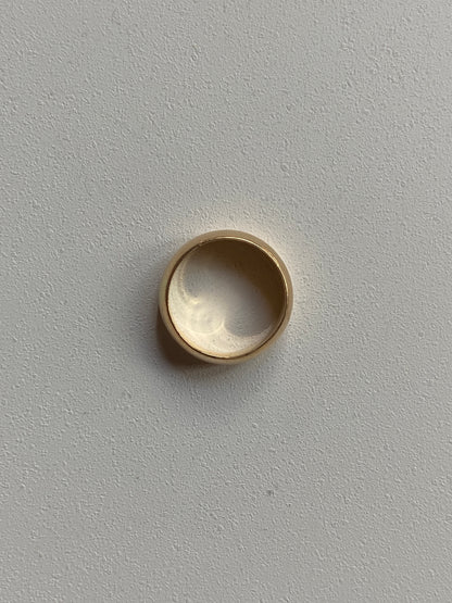 Vintage 14K Solid Yellow Gold Rounded Band, Size 5