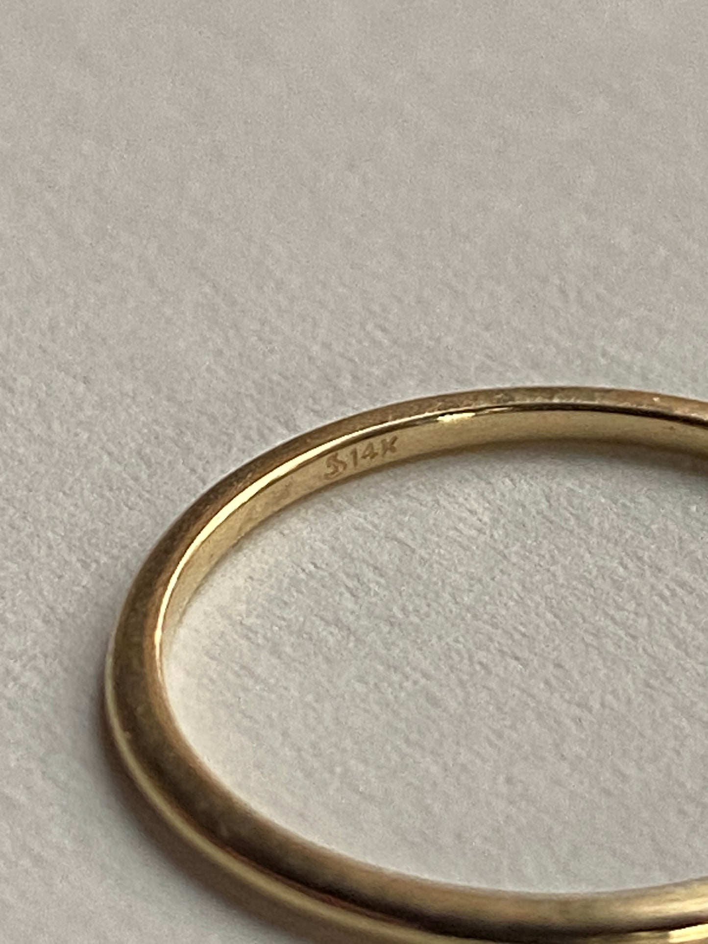 Vintage 14K Solid Yellow Gold Stacking Band, Size 6.25