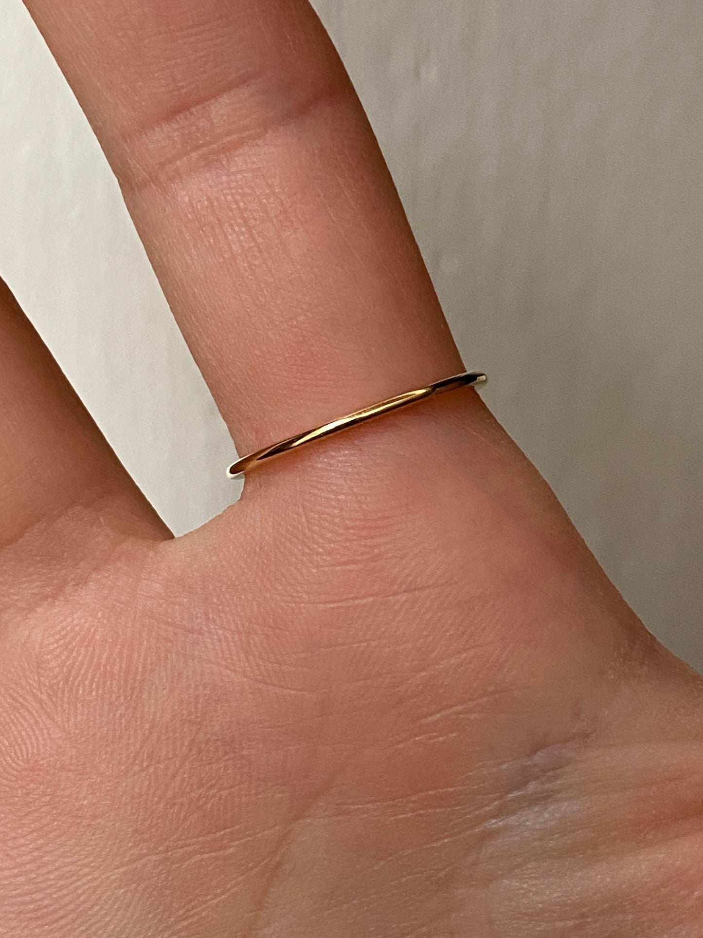 Vintage 14K Solid Yellow Gold Stacking Band, Size 6.25