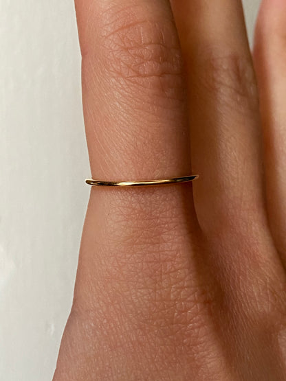 Vintage 14K Solid Yellow Gold Stacking Band, Size 6.25