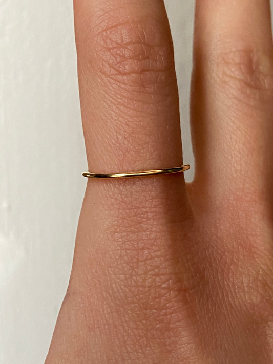 Vintage 14K Solid Yellow Gold Stacking Band, Size 6.25