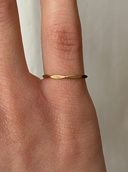 Vintage 14K Solid Yellow Gold Band, Size 3