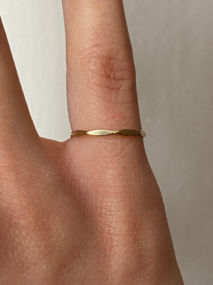 Vintage 14K Solid Yellow Gold Band, Size 3