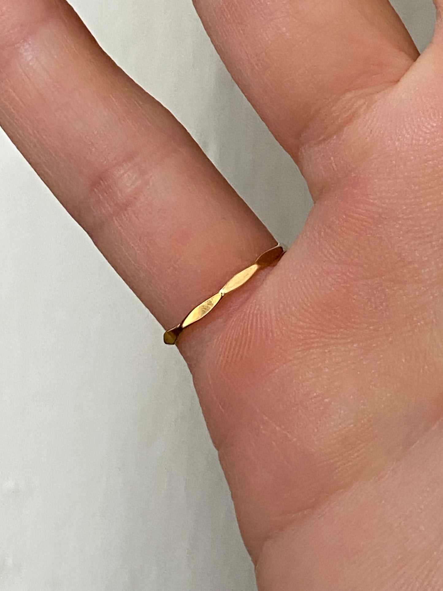Vintage 14K Solid Yellow Gold Band, Size 3