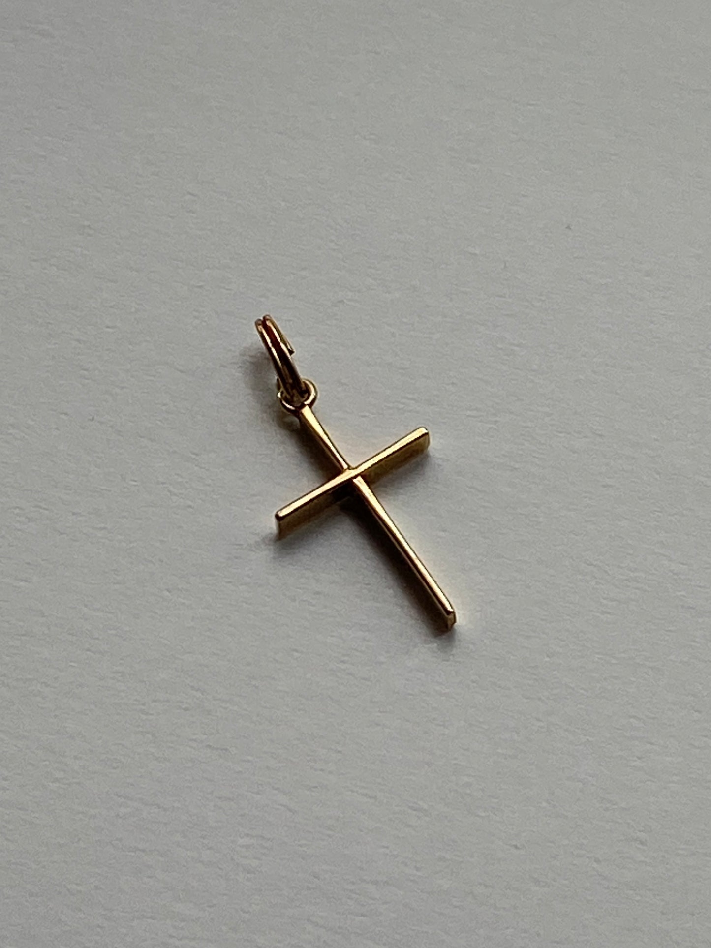 Vintage 14K Solid Yellow Gold Cross Pendant