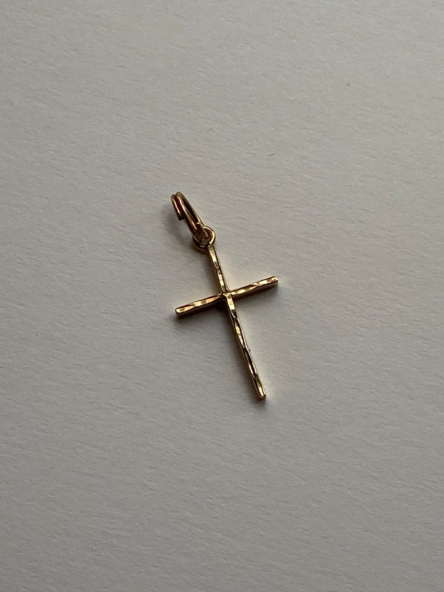 Vintage 14K Solid Yellow Gold Cross Pendant