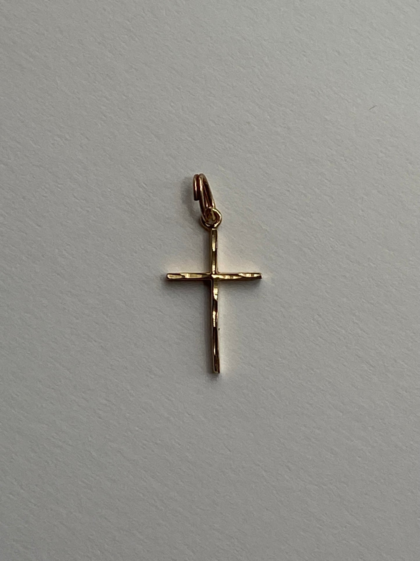 Vintage 14K Solid Yellow Gold Cross Pendant