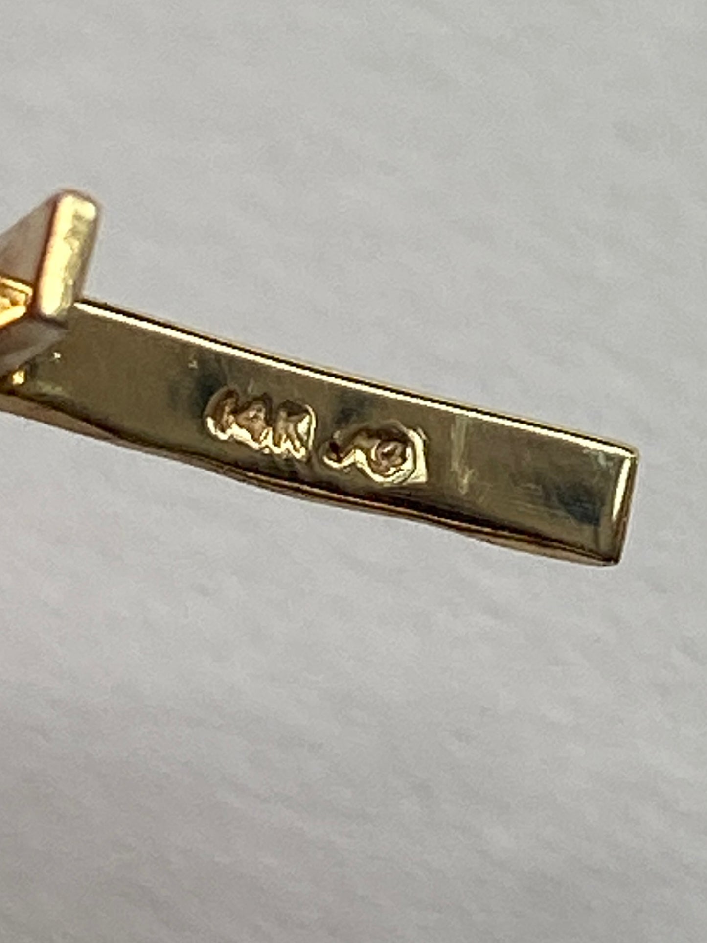 Vintage 14K Solid Yellow Gold Cross Pendant