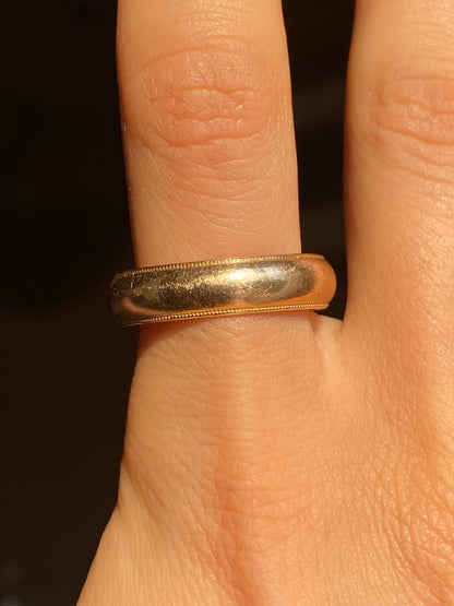 VINTAGE 14K GOLD BAND, SIZE 10