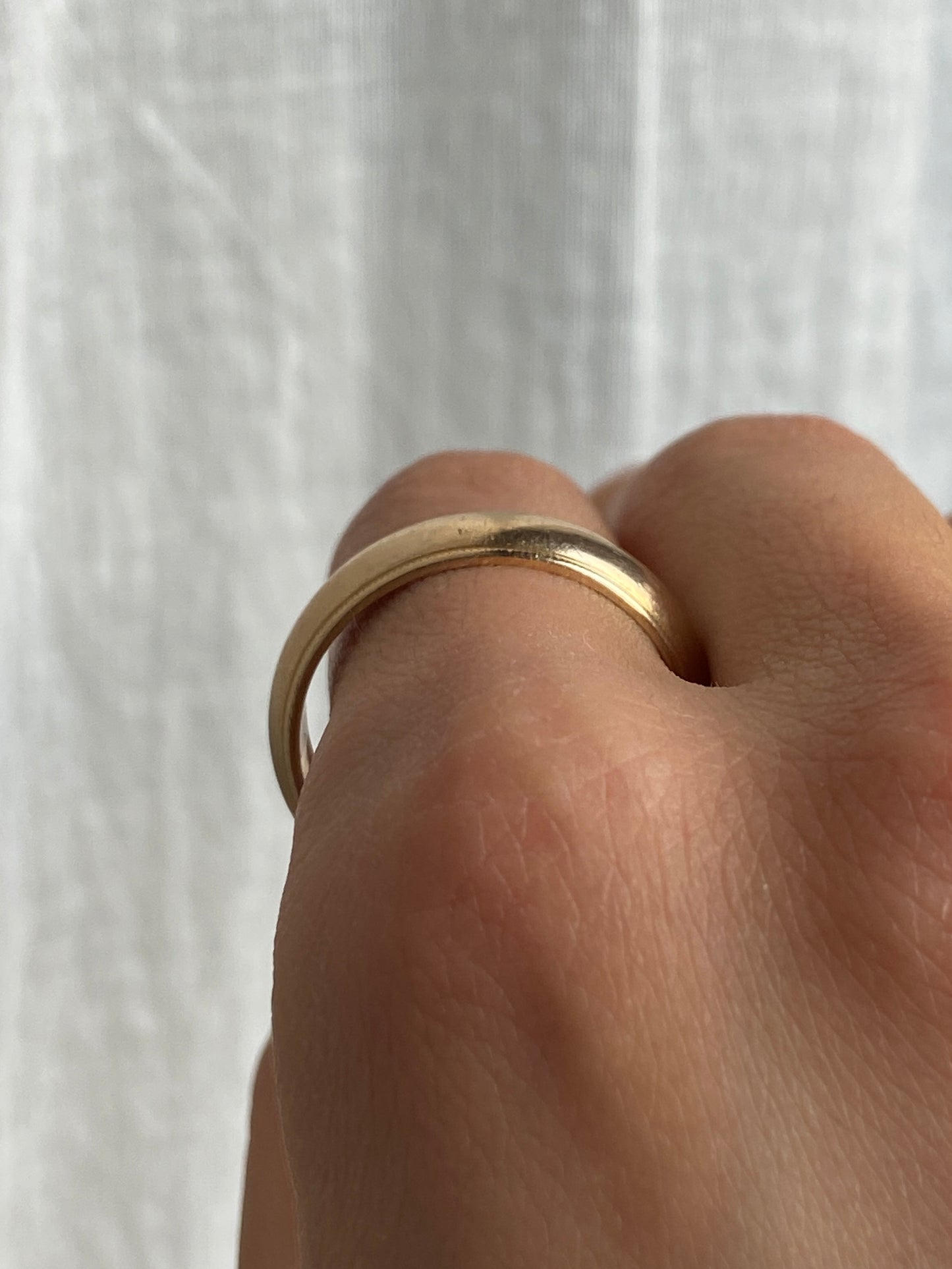 VINTAGE 14K GOLD BAND, SIZE 10