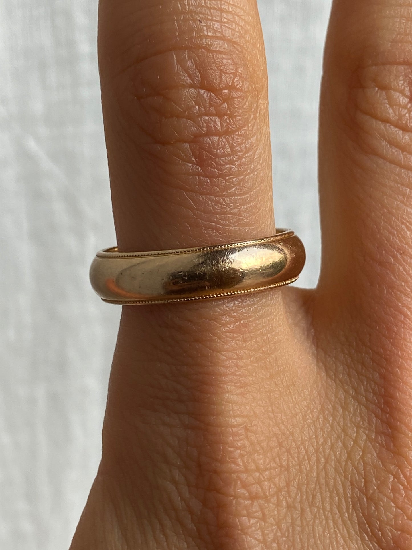 VINTAGE 14K GOLD BAND, SIZE 10