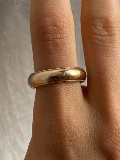 VINTAGE 14K GOLD BAND, SIZE 10
