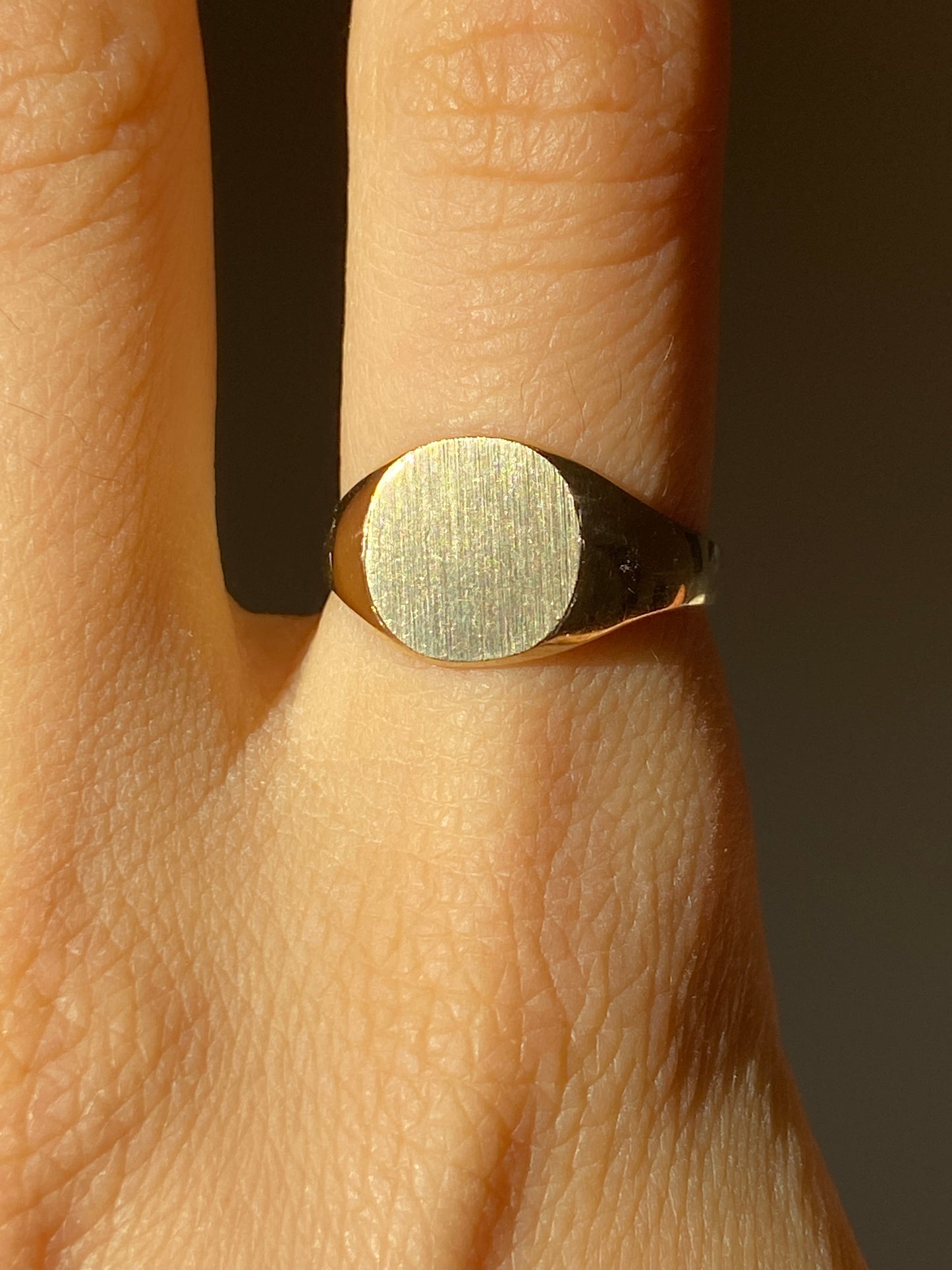 VINTAGE 14K GOLD SIGNET RING, SIZE 6