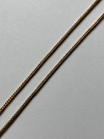 Vintage 14K Solid Yellow Gold Foxtail Chain Necklace