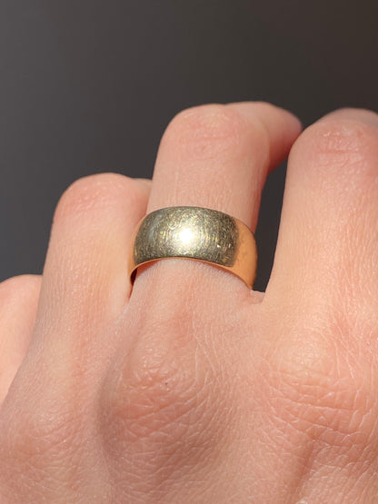 Vintage 14K Solid Yellow Gold Cigar Band, Size 6