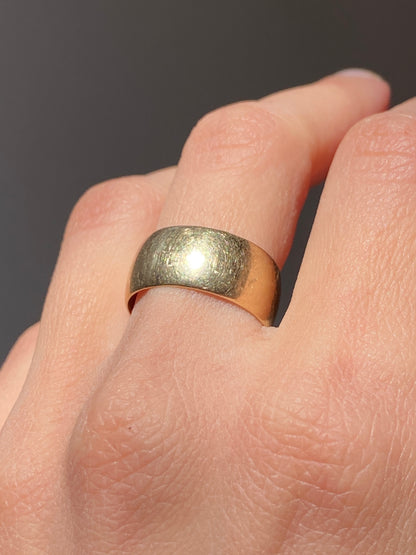 Vintage 14K Solid Yellow Gold Cigar Band, Size 6