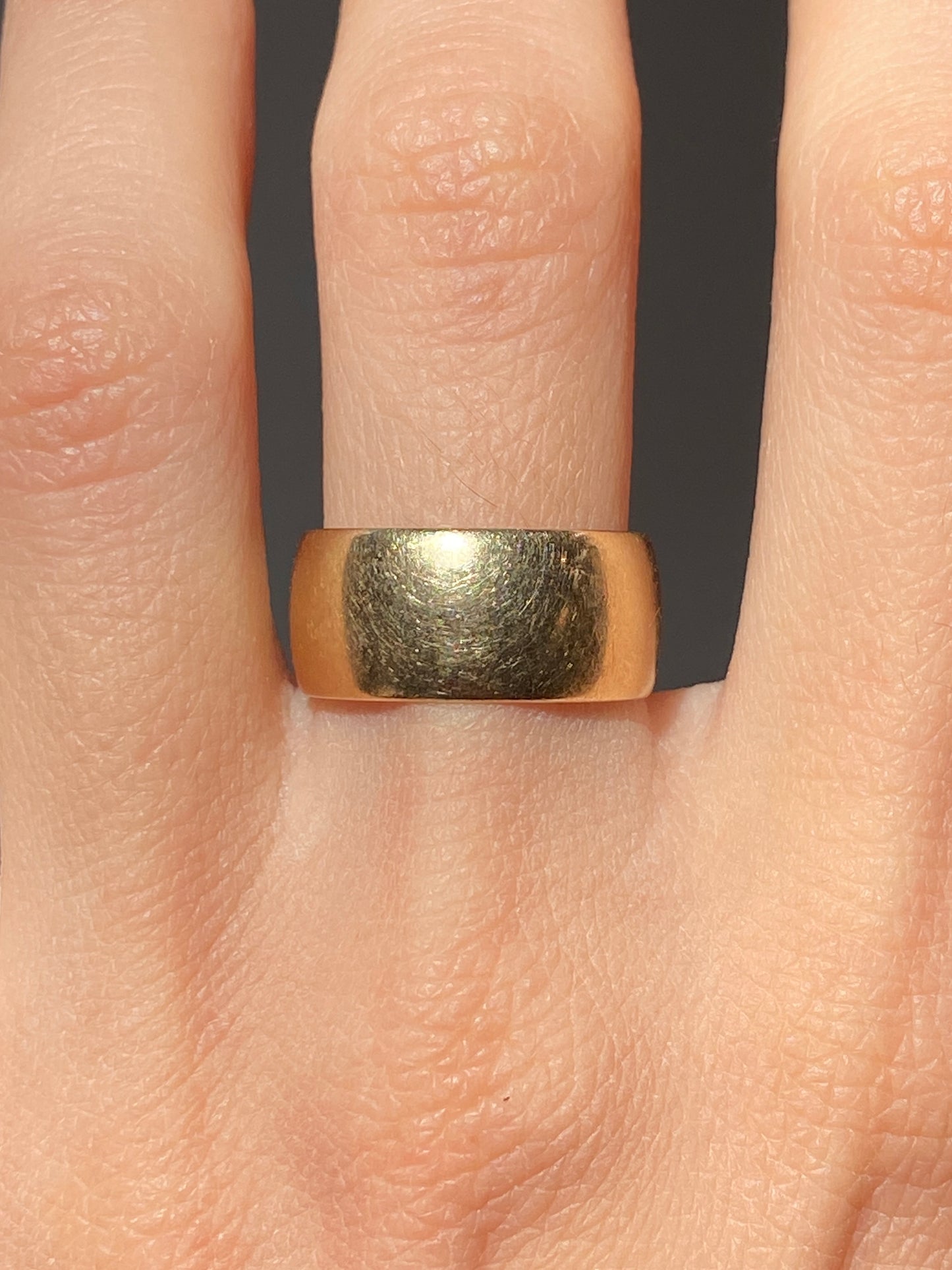 Vintage 14K Solid Yellow Gold Cigar Band, Size 6