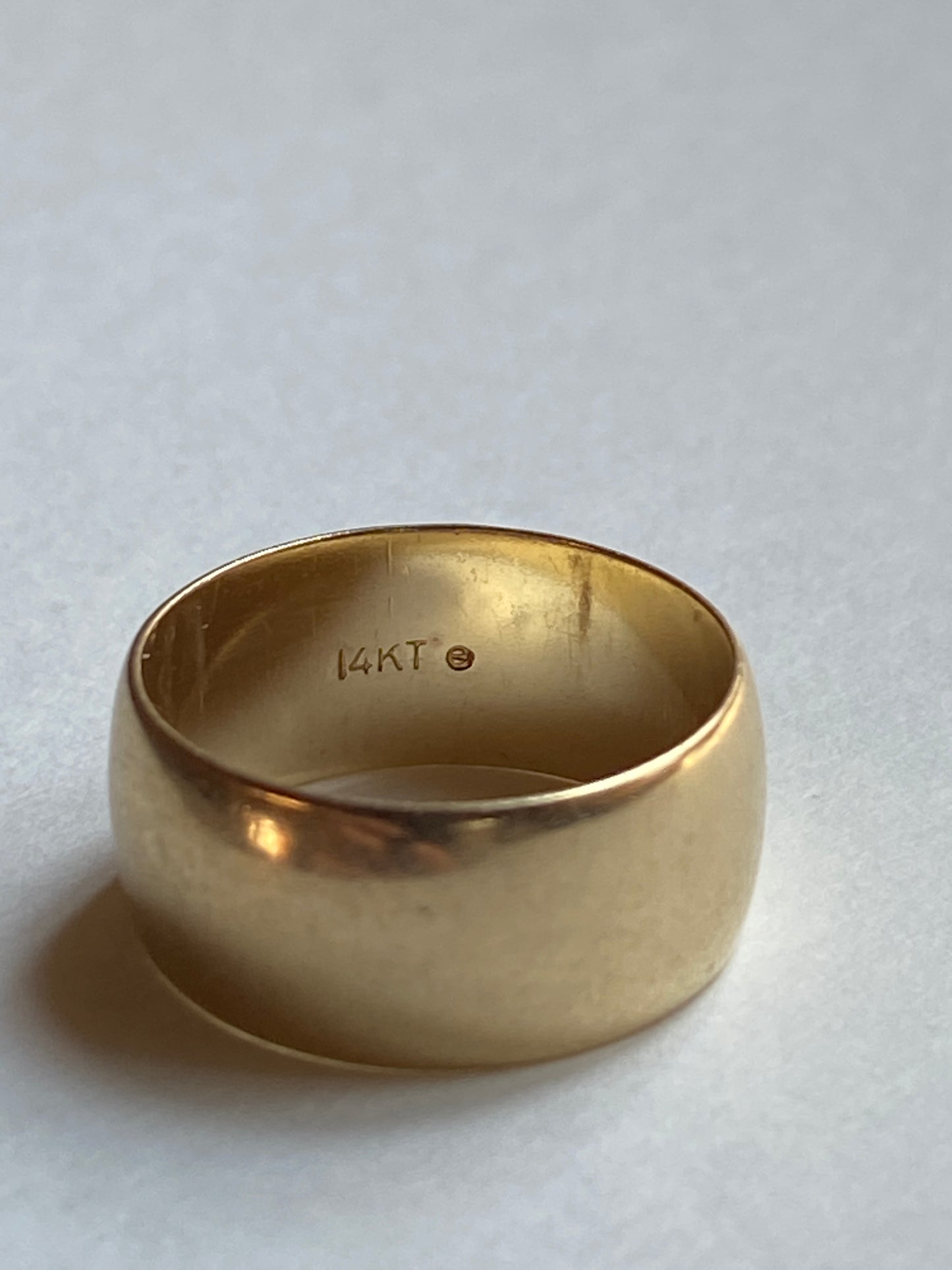 Vintage 14K Solid Yellow Gold Cigar Band, Size 6