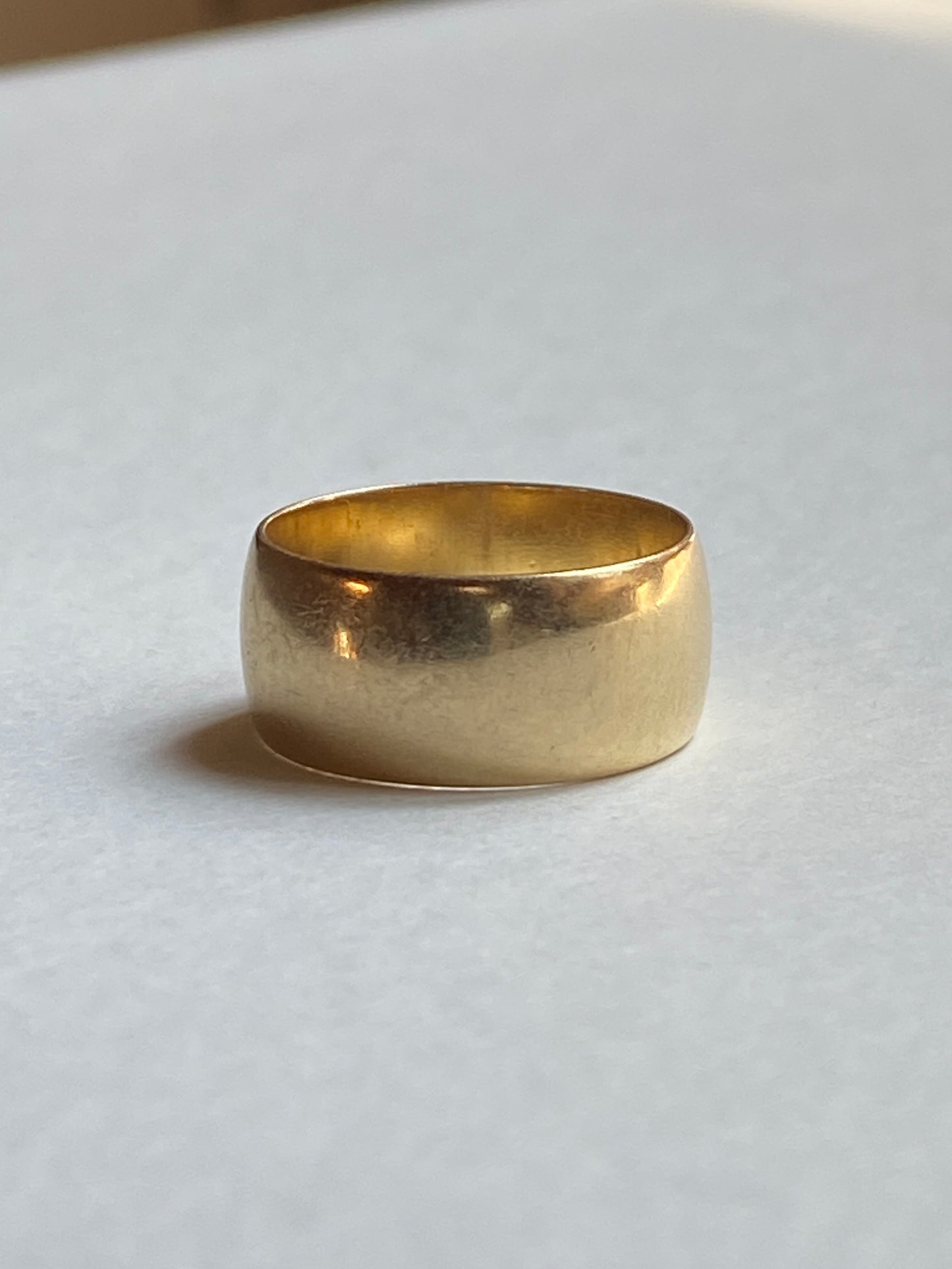 Vintage 14K Solid Yellow Gold Cigar Band, Size 6