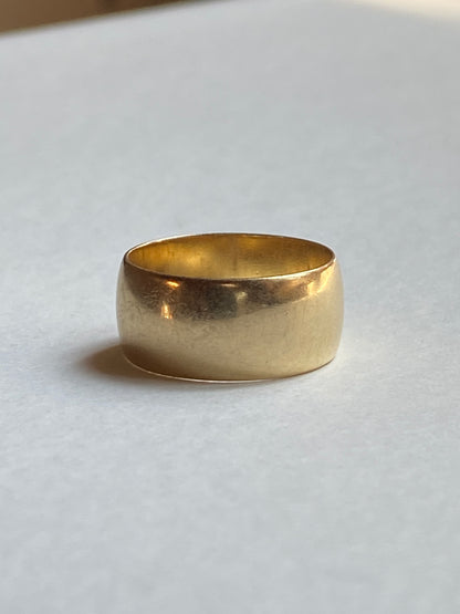 Vintage 14K Solid Yellow Gold Cigar Band, Size 6