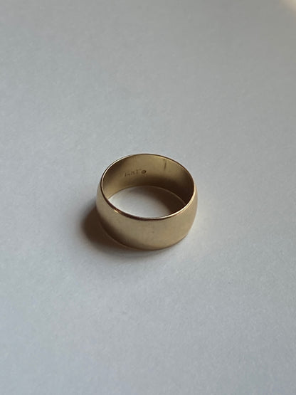 Vintage 14K Solid Yellow Gold Cigar Band, Size 6
