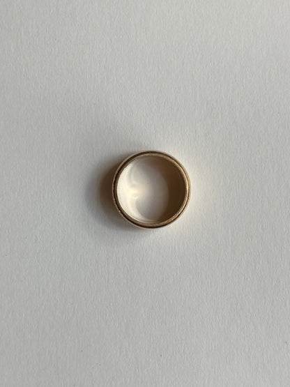 Vintage 14K Solid Yellow Gold Cigar Band, Size 5.5