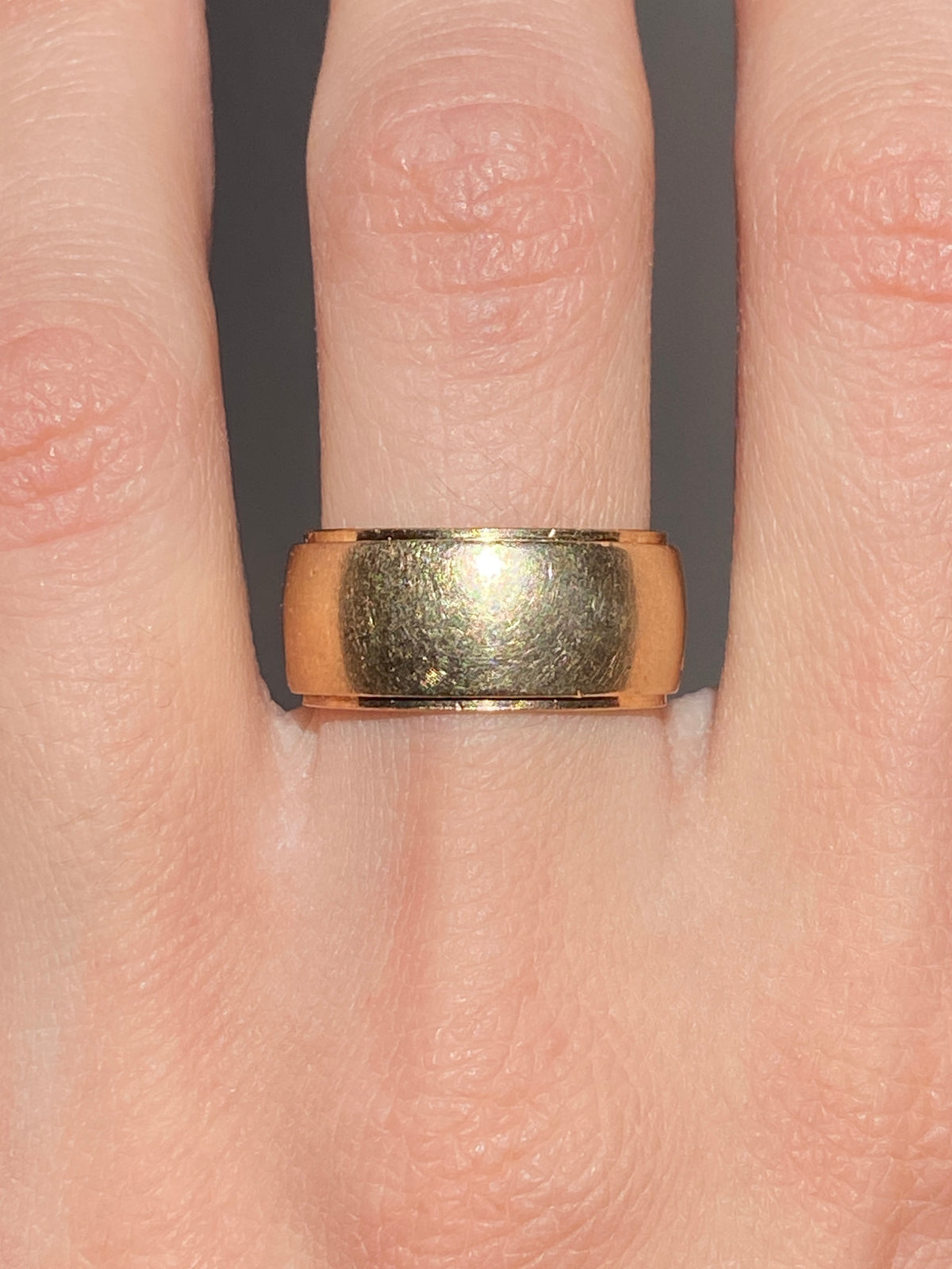 Vintage 14K Solid Yellow Gold Cigar Band, Size 5.5