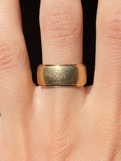 Vintage 14K Solid Yellow Gold Cigar Band, Size 5.5