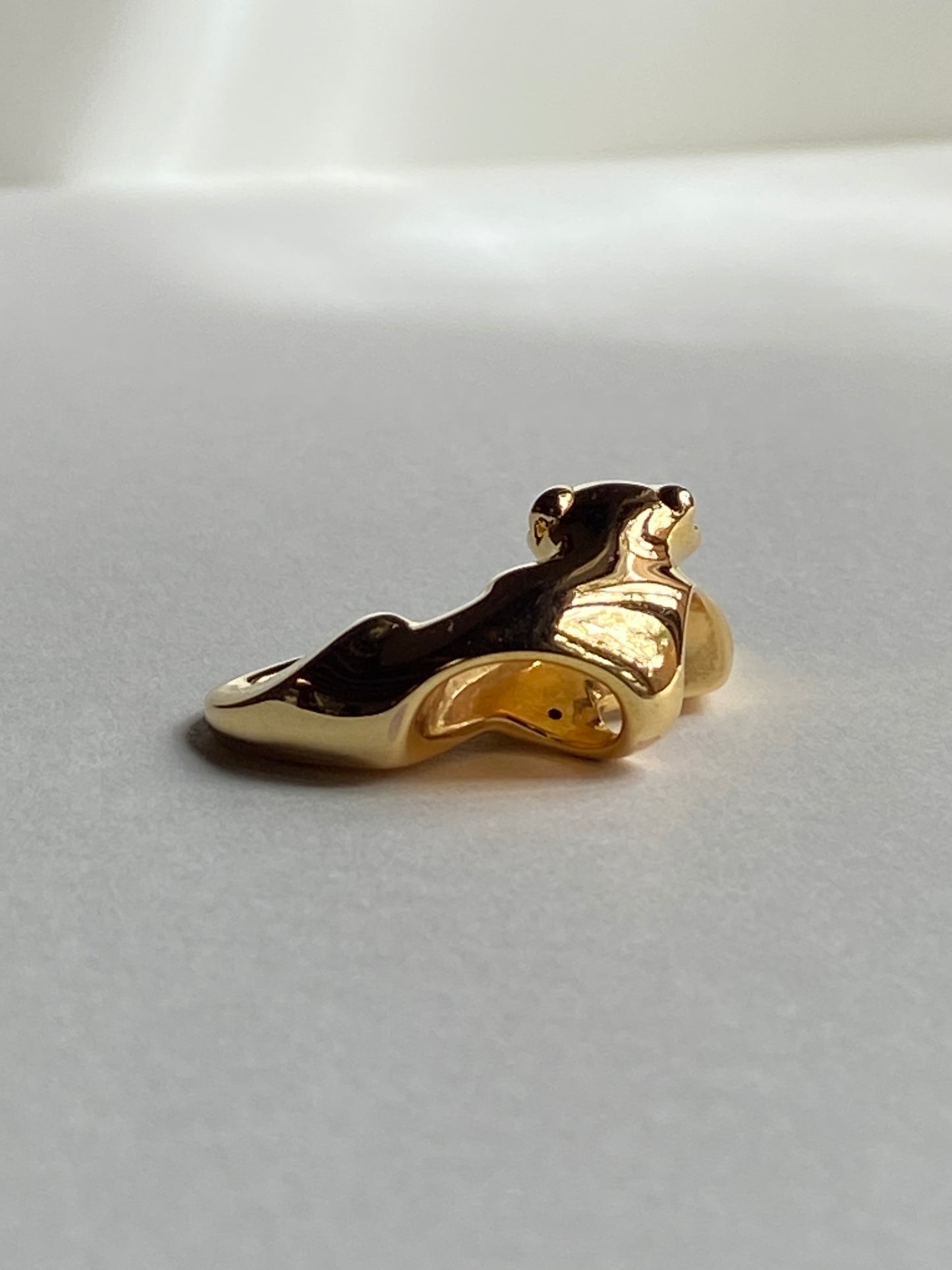 Vintage 14K Solid Yellow Gold Panther Pendant