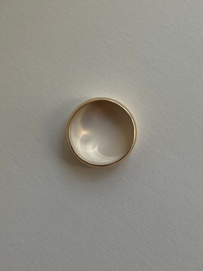 Vintage 14K Solid Yellow Gold Cigar Band Ring, Size 6