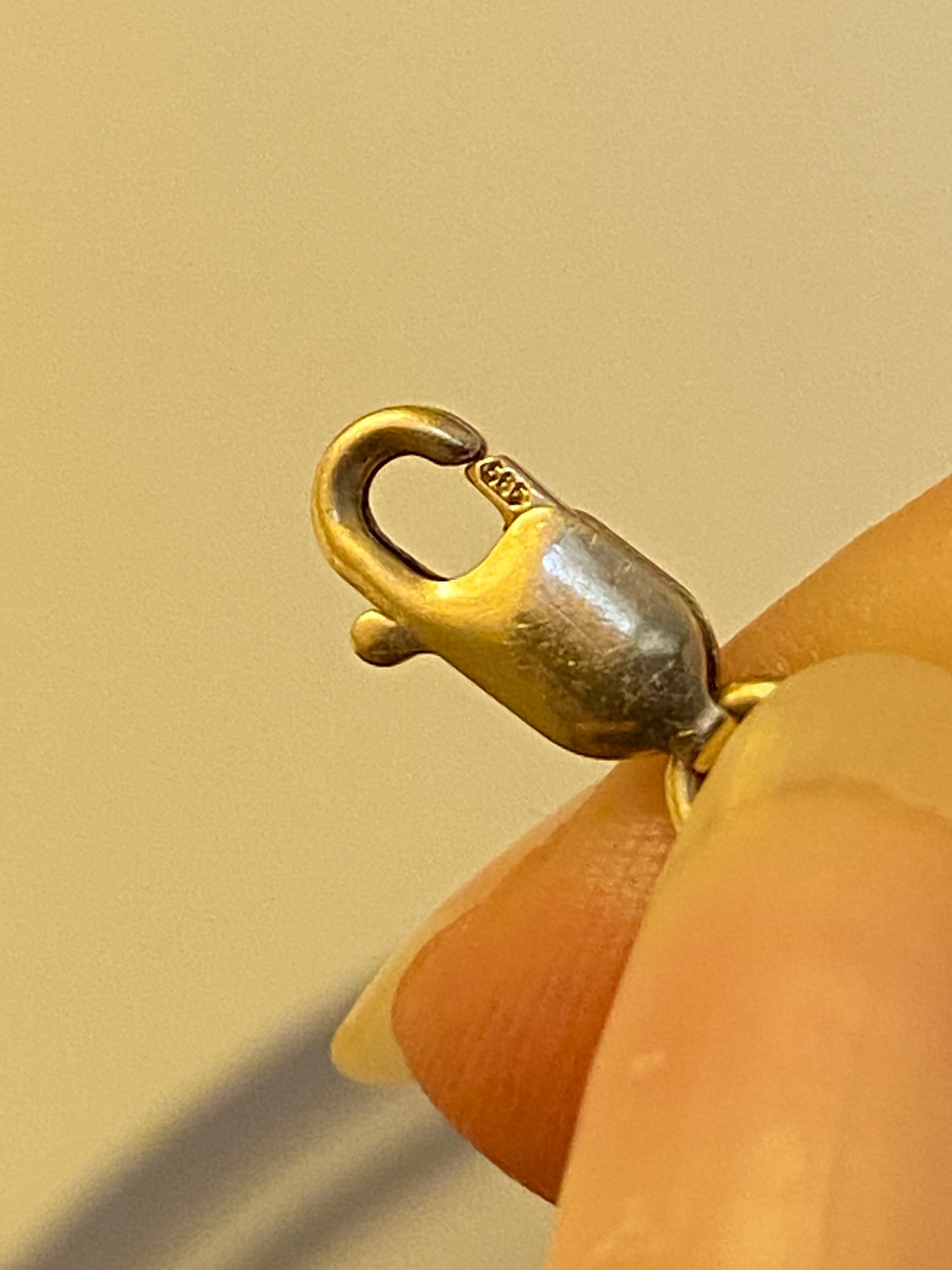 VINTAGE 14K GOLD CURB CHAIN BRACELET, 8 5/16" x 3 MM