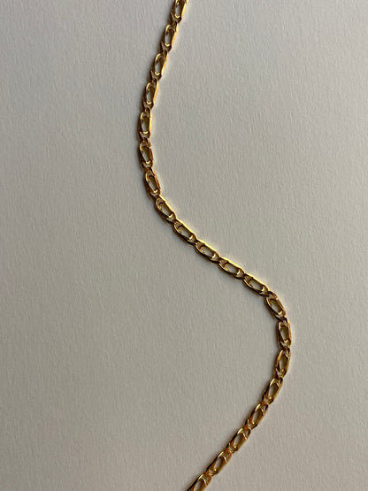 Vintage 14K Solid Yellow Gold Flat-Link Bracelet