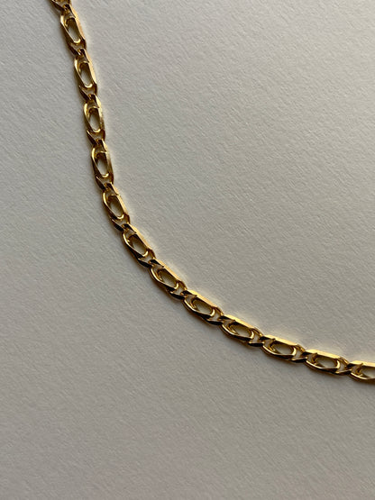 Vintage 14K Solid Yellow Gold Flat-Link Bracelet