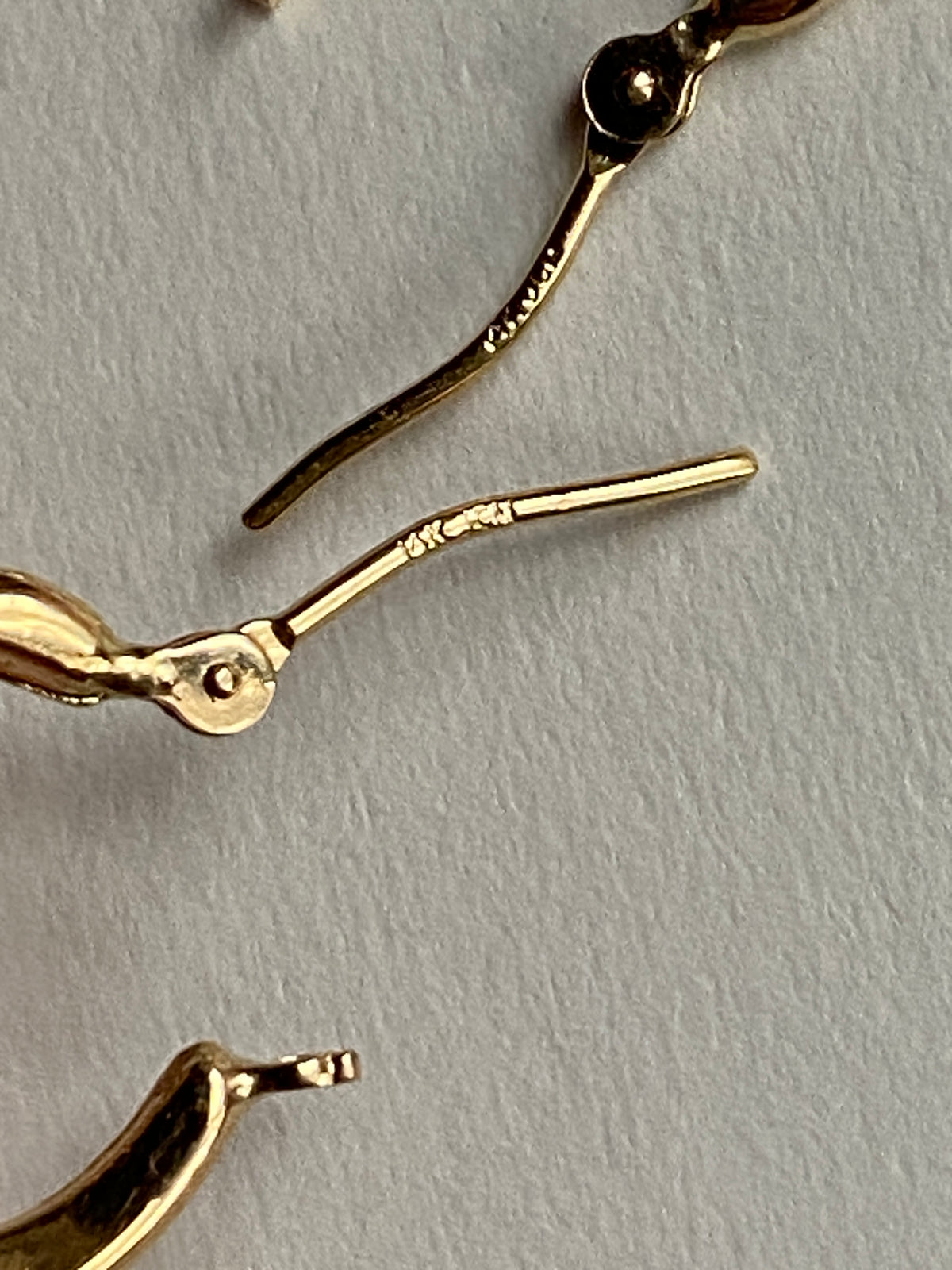 Vintage 14K Solid Yellow Gold Huggie Hoops
