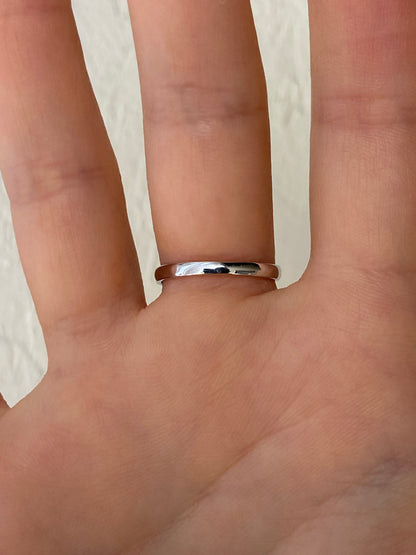 VINTAGE 14K WHITE GOLD SIGNET RING, SIZE 5.5