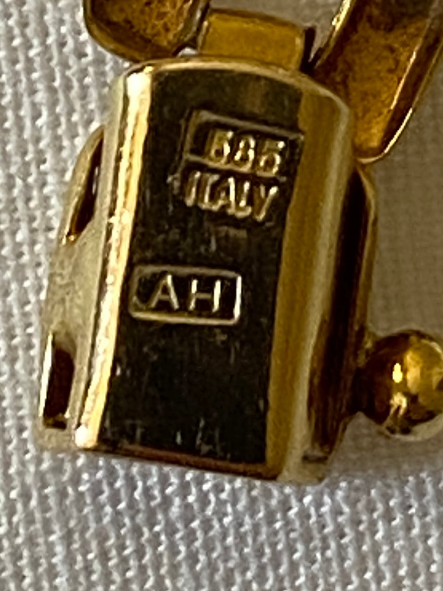 VINTAGE 14K GOLD PANTHER-LINK BRACELET, 7.25"