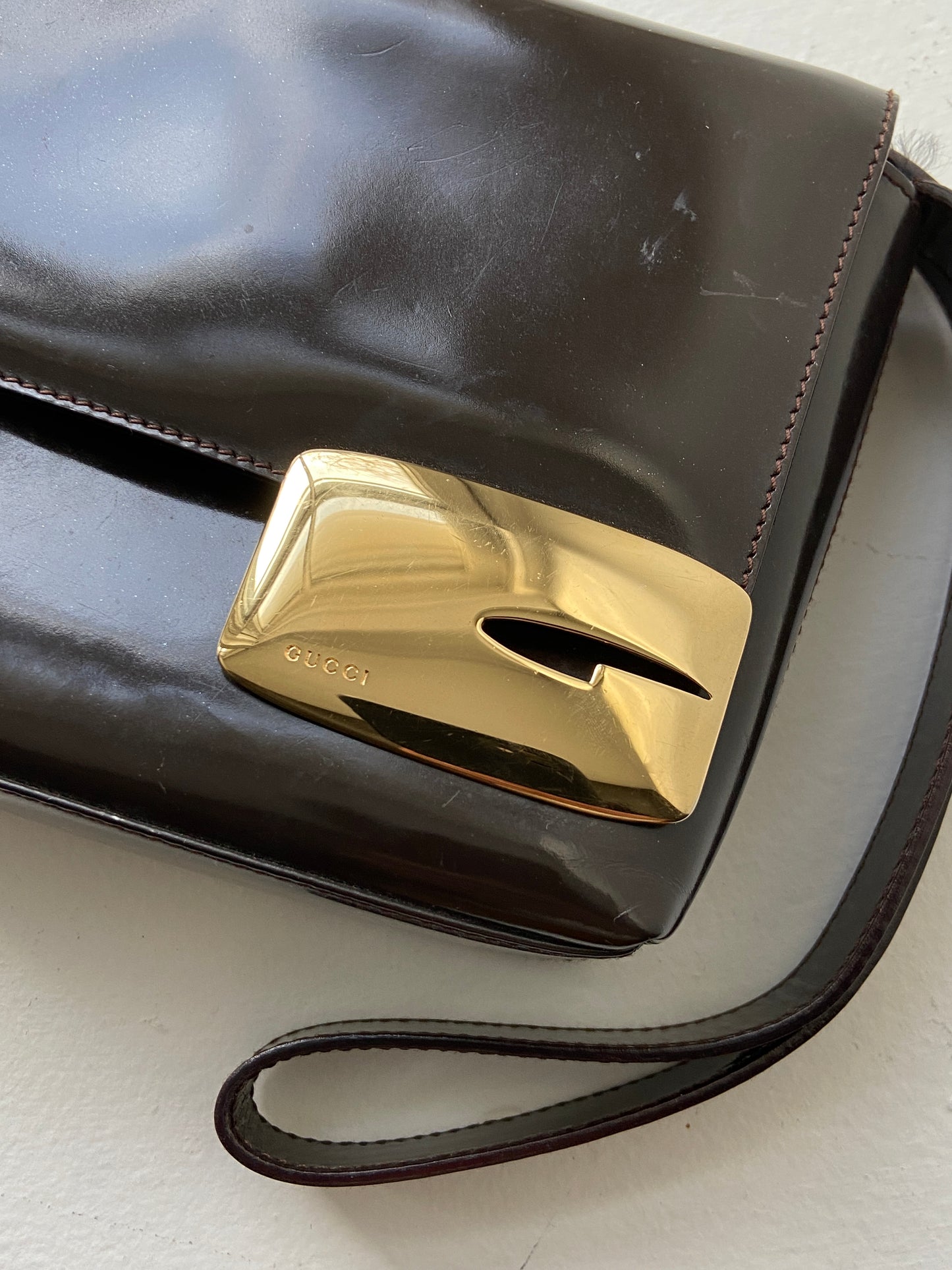 VINTAGE GUCCI PATENT LEATHER PURSE